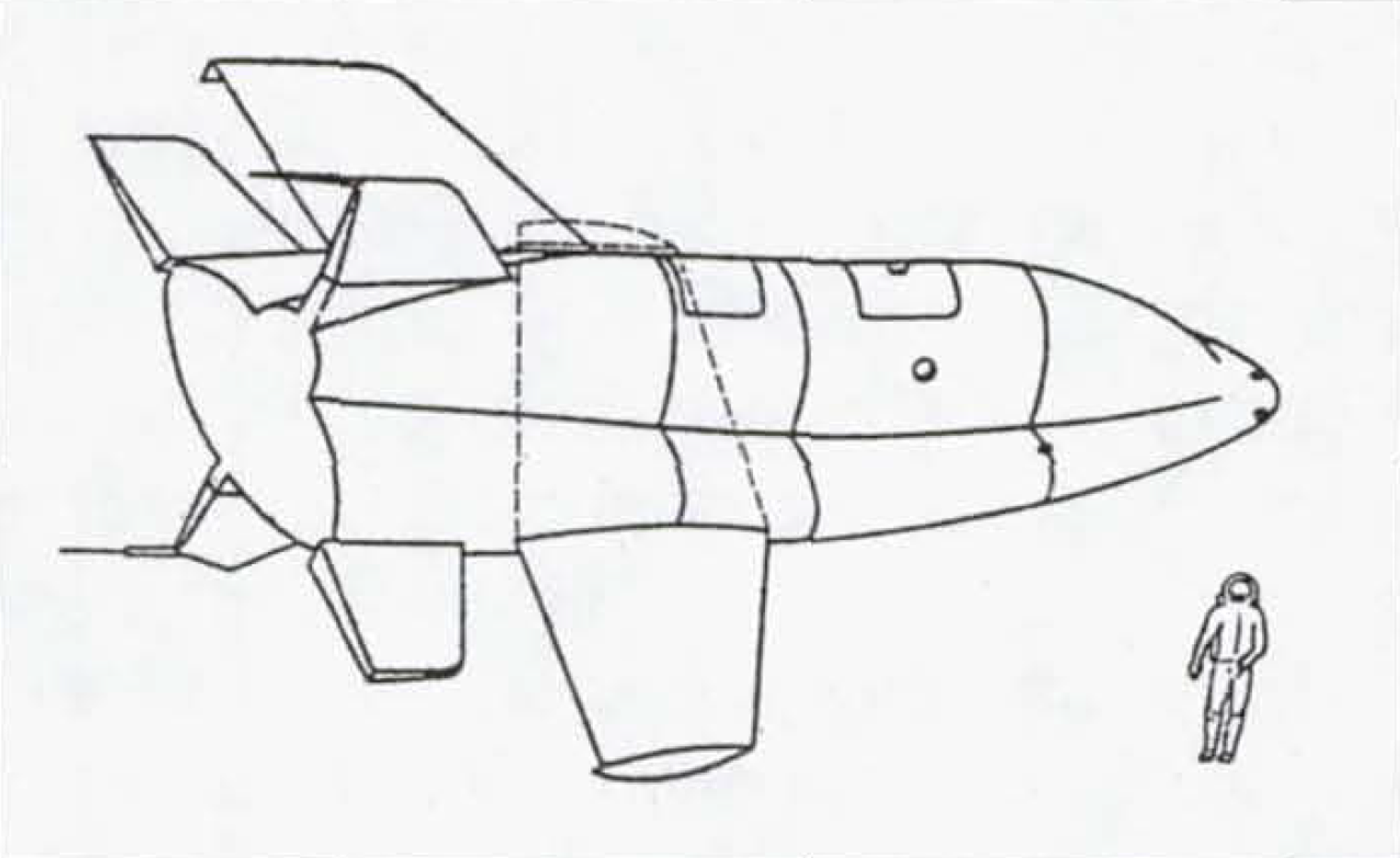 Ескіз радянського космоплана, розробленого ОКБ-256